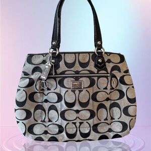 🆕Coach Signature Glam Tote Bag Poppy Collection